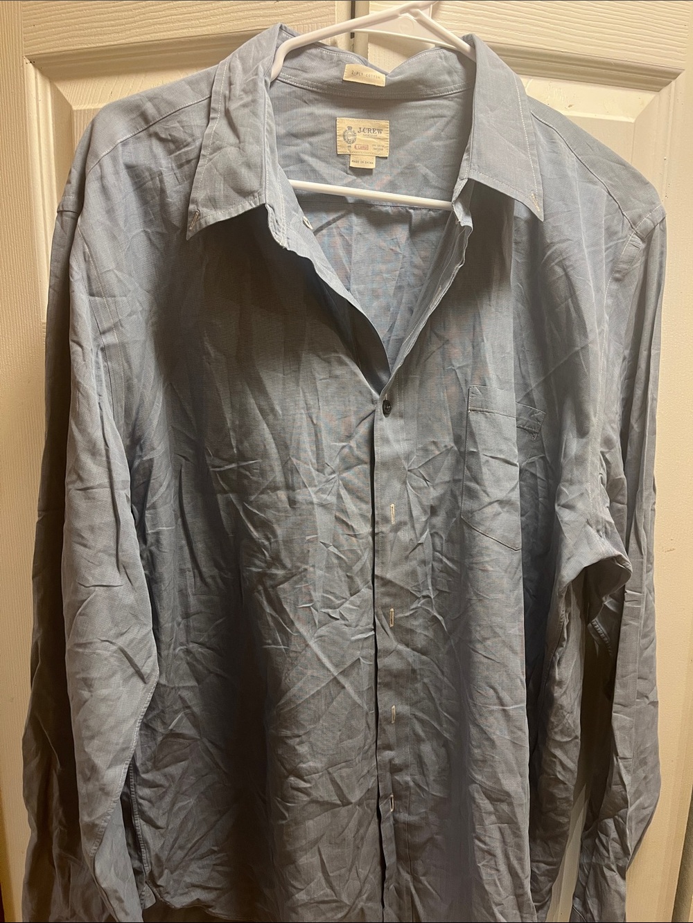 J. Crew Men's Light Blue Long-Sleeve Button-Down Shirt